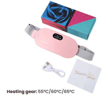 Heating Pad for Menstrual Cramps Vibration Electric Massager Abdominal Period Warm Palace Belt Uterine Warming for Women