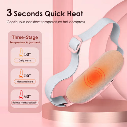 Heating Pad for Menstrual Cramps Vibration Electric Massager Abdominal Period Warm Palace Belt Uterine Warming for Women